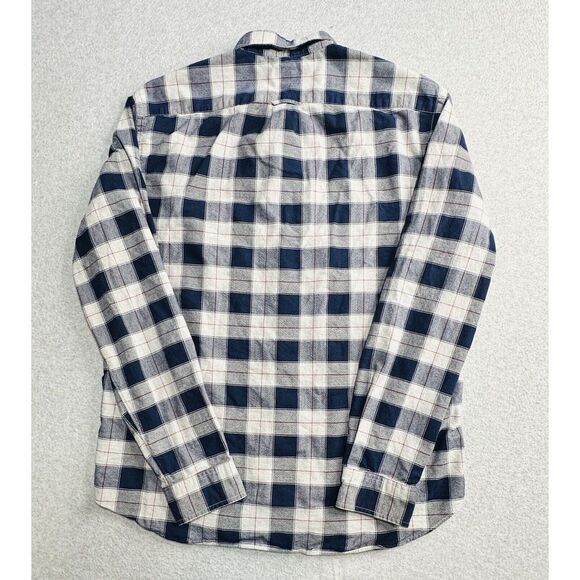 J.CREW Shirt Adult Large Blue Gray Plaid Slim Oxford Preppy Causal Gorpcore Mens - Picture 6 of 10